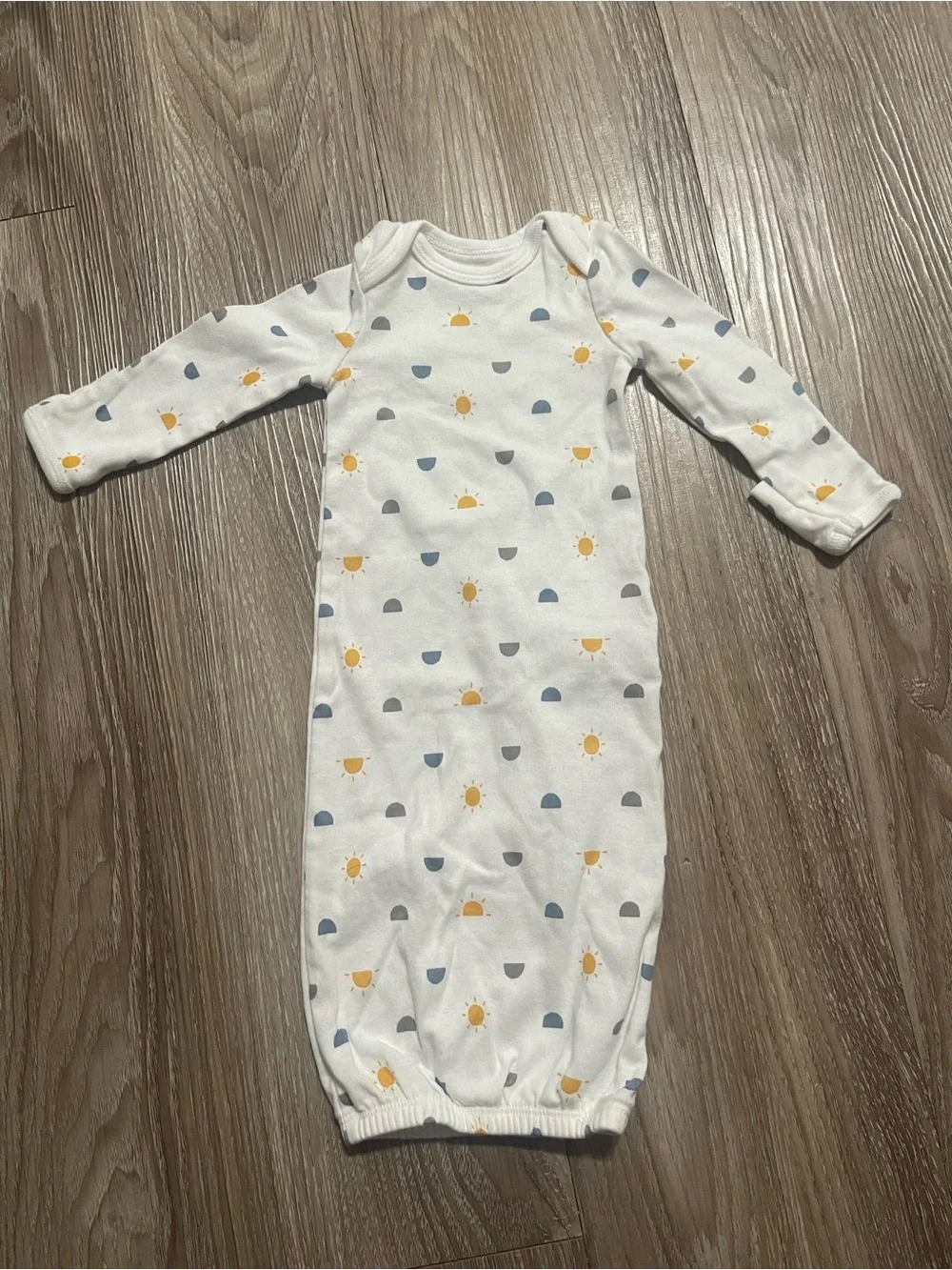 3-Pack Newborn Baby Sleep Gowns - Blue, Whales, Sunshine